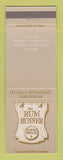 Matchbook Cover - Rum Runner Restaurant San Pedro CA