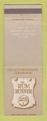 Matchbook Cover - Rum Runner Restaurant San Pedro CA