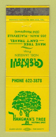 Matchbook Cover - Hangman's Tree Placerville CA