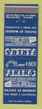 Matchbook Cover - Ferer's Surplus Store San Diego CA