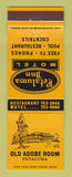 Matchbook Cover - Petaluma Inn Motel Petaluma CA Old Adobe Room