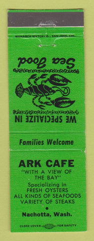 Matchbook Cover - Ark Cafe Nachotta WA GREEN