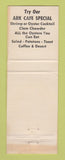Matchbook Cover - Ark Cafe Nachotta WA YELLOW WEAR