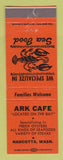 Matchbook Cover - Ark Cafe Nachotta WA ORANGE