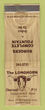 Matchbook Cover - Longhorn Charcoal Pit Sunnyvale CA