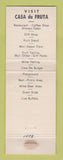 Matchbook Cover - Casa De Fruta Hollister CA