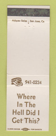 Matchbook Cover - Mac's Tea Room Los Altos CA