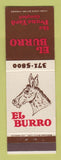 Matchbook Cover - El Burron Prune Yard Campbell CA