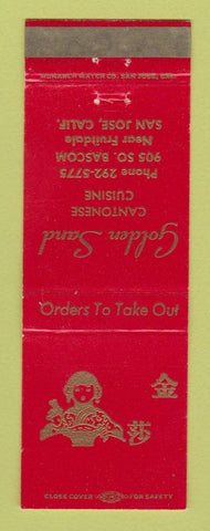 Matchbook Cover - Golden Sand Chinese Restaurant San Jose CA