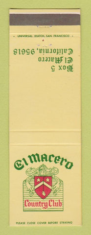 Matchbook Cover - El Macero Country Club CA