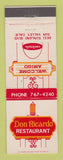 Matchbook Cover - Don Ricardo Restaurant Sun Valley CA