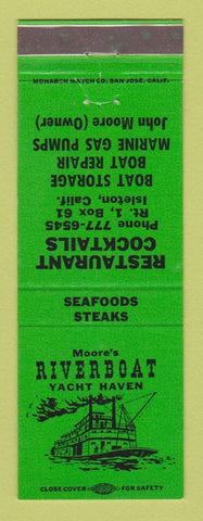 Matchbook Cover - Moore's Riverboat Yacht Haven Isleton CA