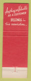 Matchbook Cover - Home Federal Savings Lakewood OH Cleveland?