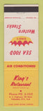 Matchbook Cover - King's Restaurant Steaks Seafood Panama City FL