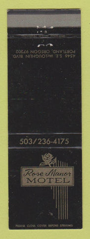 Matchbook Cover - Rose Manor Motel Portland OR