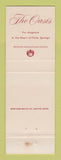 Matchbook Cover - The Lemon Tree Oasis Hotel Palm Springs CA Golden Terrace