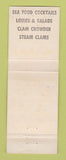 Matchbook Cover - Carniglia Bros Seafood Santa Cruz CA