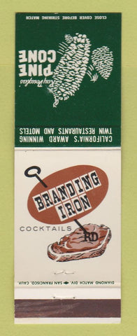 Matchbook Cover - Ray Douglas' Pine Cone Branding Iron Merced San Jose CA