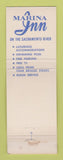 Matchbook Cover - Marina Inn Sacramento CA Wheel House