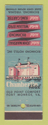 Matchbook Cover - Chamberlin Hotel Fort Monroe VA Richmond
