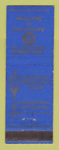 Matchbook Cover - Jessop's Store San Diego CA 50th WEAR
