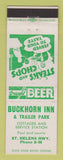 Matchbook Cover - Buckhorn Inn Trailer Park CA oil gas