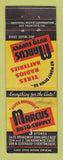 Matchbook Cover - Marcus Auto Supply Stockton Oakland Sacramento CA WEAR