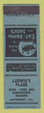 Matchbook Cover - Ladwig's Place Cantonment FL