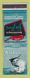 Matchbook Cover - Anthony's Fish Grottos San Diego La Jolla La Mesa CA
