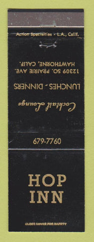 Matchbook Cover - Hop Inn Hawthorne CA