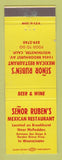 Matchbook Cover - Senor Ruben's Mexican Restaurant Westminster CA