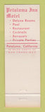 Matchbook Cover - Petaluma Inn Motel Petaluma CA Old Adobe Room