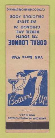 Matchbook Cover - Coral Lounge Chicago IL girlie