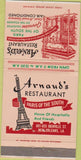 Matchbook Cover - Arnaud's Restaurant New Orelans LA 30 Strike