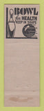 Matchbook Cover - Felton's Bowling Center Billiards Warrington FL