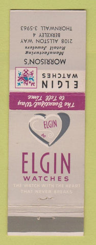 Matchbook Cover - Elgin Watches Morrison's Berkeley CA