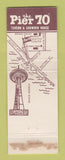 Matchbook Cover - Pier 70 Tavern Chowder House Seattle WA