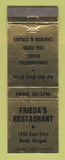 Matchbook Cover - Frieda's Restaurant Bend OR