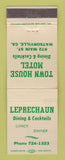 Matchbook Cover - Town House Motel Watsonville CA Leprechaun Restaurant