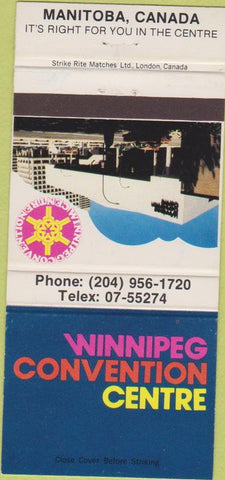 Matchbook Cover - Winnipeg MB Convention Centre 30 Strike