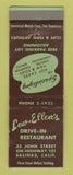 Matchbook Cover - Lew Ellen's Drive In Restaurant Salinas CA