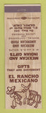 Matchbook Cover - El Rancho Mexicano Mexican Restaurant Gilroy CA