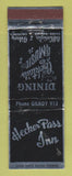 Matchbook Cover - Hecker Pass Inn Gilroy CA WEAR