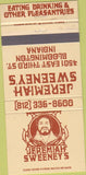 Matchbook Cover - Jeremiah Sweeney's Bloomington IN 30 Strike