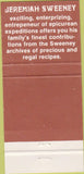 Matchbook Cover - Jeremiah Sweeney's Bloomington IN 30 Strike