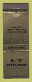 Matchbook Cover - Mr C Restaurant Sun Valley CA