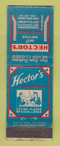 Matchbook Cover - Hector's Cafeterias New York City WEAR
