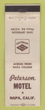 Matchbook Cover - Peterson Motel Napa CA