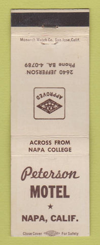 Matchbook Cover - Peterson Motel Napa CA