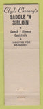 Matchbook Cover - Clyde Chesney's Saddle n Sirloin Santa Rosa CA